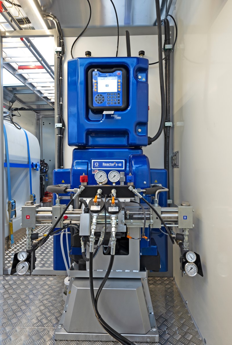 Isofloor - Reactor - Equipo de pulverización de espuma hidráulica - en camión