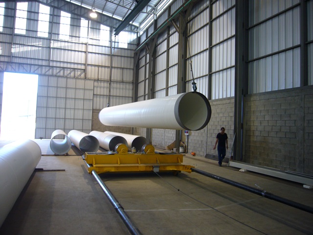 Rivestimento di tubi di metallo di grandi dimensioni per acquedotti