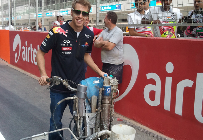 Sebastian Vettel Linienmarkierung