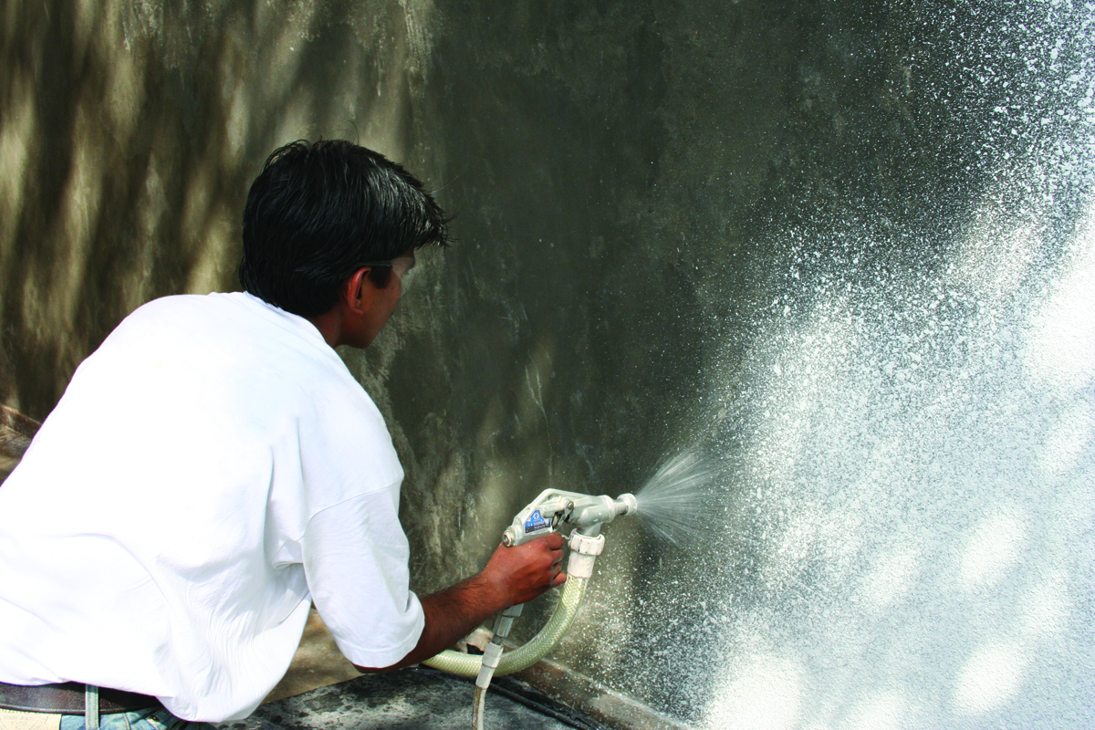 Spraying Exterior Residential Texture