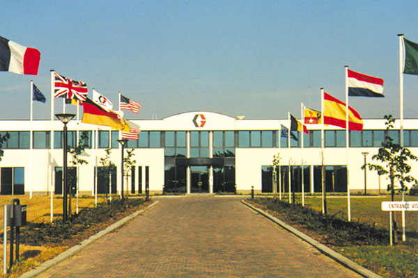 Escritório da Graco Bélgica por volta de 1990