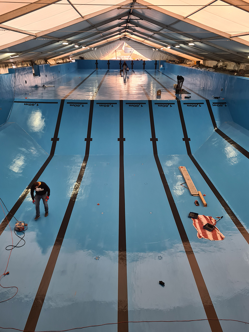 Applicazione nella piscina