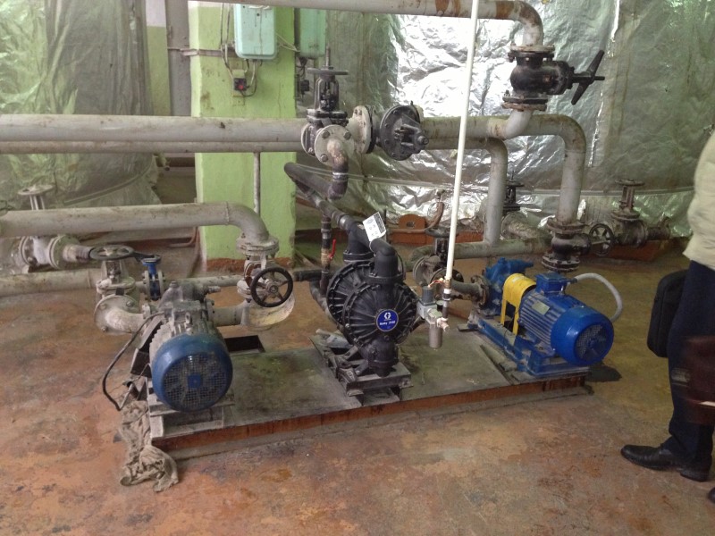 transfer pumps from truck to storage for vegetable oil and molasses