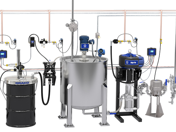 Intelligent Paint Kitchen diagram shows pneumatic pump control.