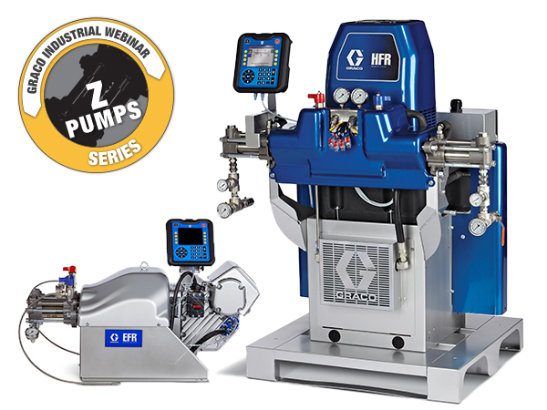 Z pumps are in plural component equipment, including Graco's Electric Fixed Ratio (EFR) and Hydraulic Fix Ration (HFR) systems.