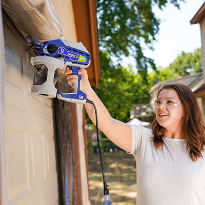 How to paint garage doors with Turbo Spray Paint the easy way