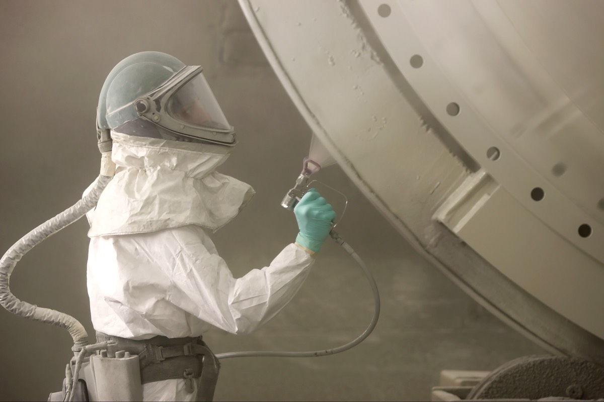 Utvändig färgapplicering på rör