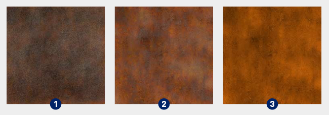 Flush rust can be classified in three levels