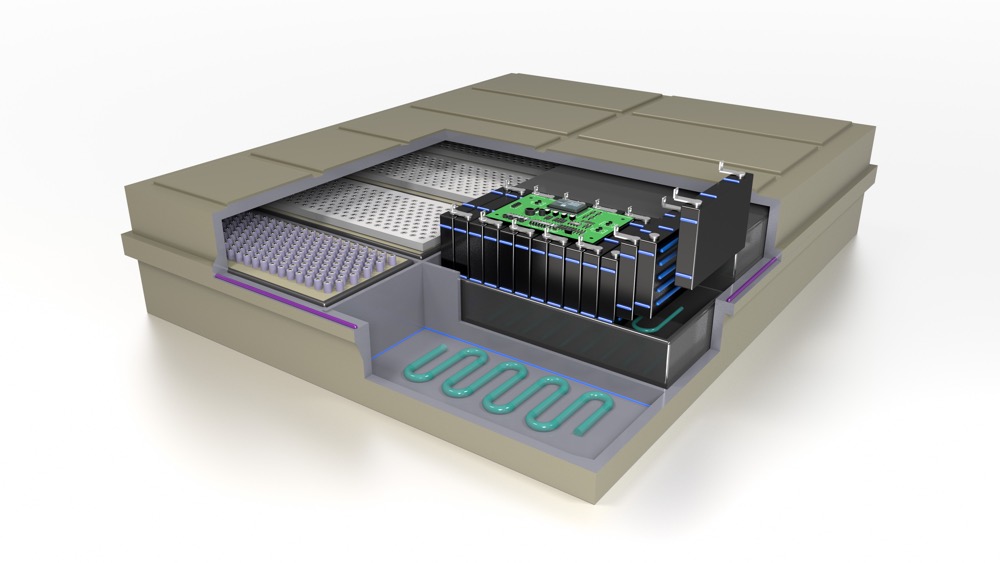 EV Battery Cutaway - EV battery manufacturing