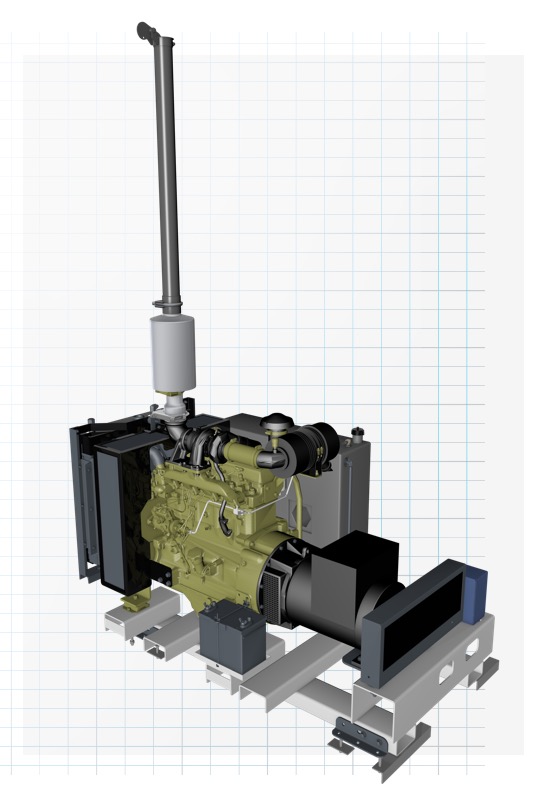 Diesel generator for spray foam rig