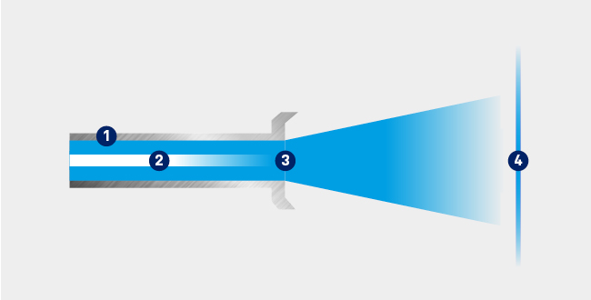 illustrazione per spruzzatura airless misto aria