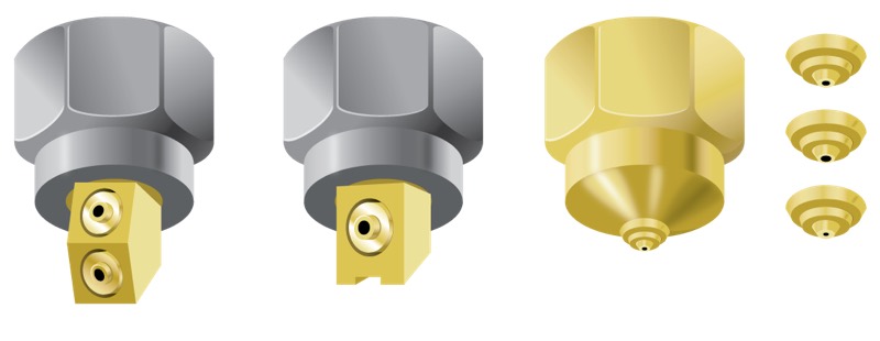 Hot melt nozzle illustration