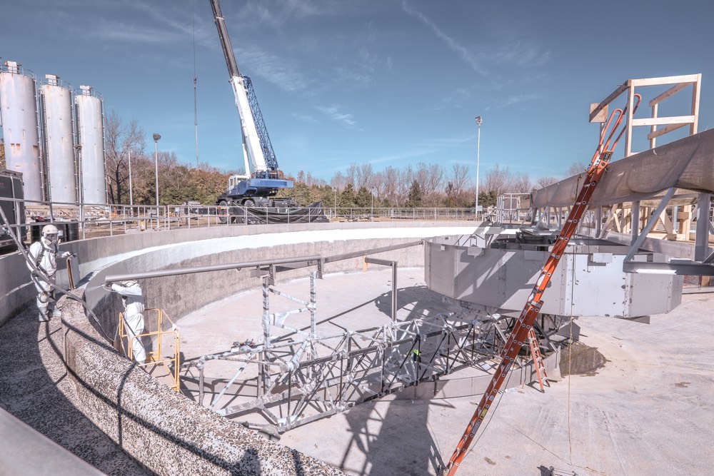 Réhabilitation d’un clarificateur - Installation de traitement des eaux usées