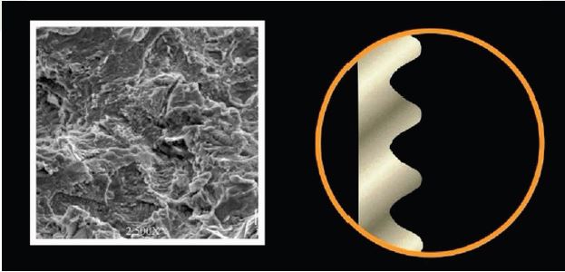 Cleaned surface with microscopic contaminants removed