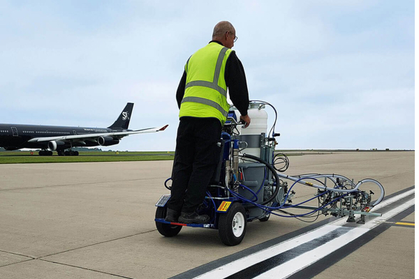 Airport taxi runway