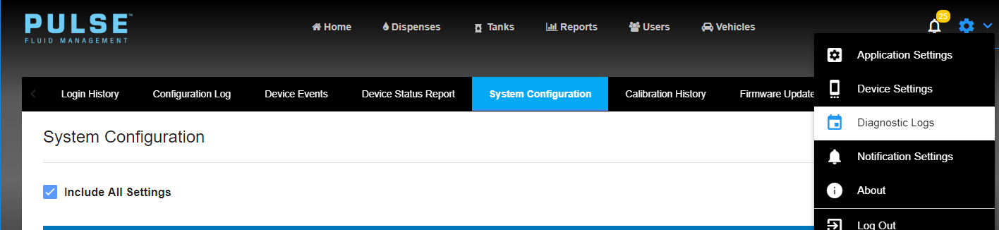 Pulse_HUB_diagnostic_logs_page_to_system_congif.png