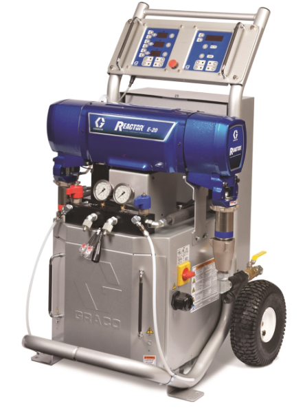 Graco Reactor E-20 spray foam machines provide total control for spraying foam insulation.