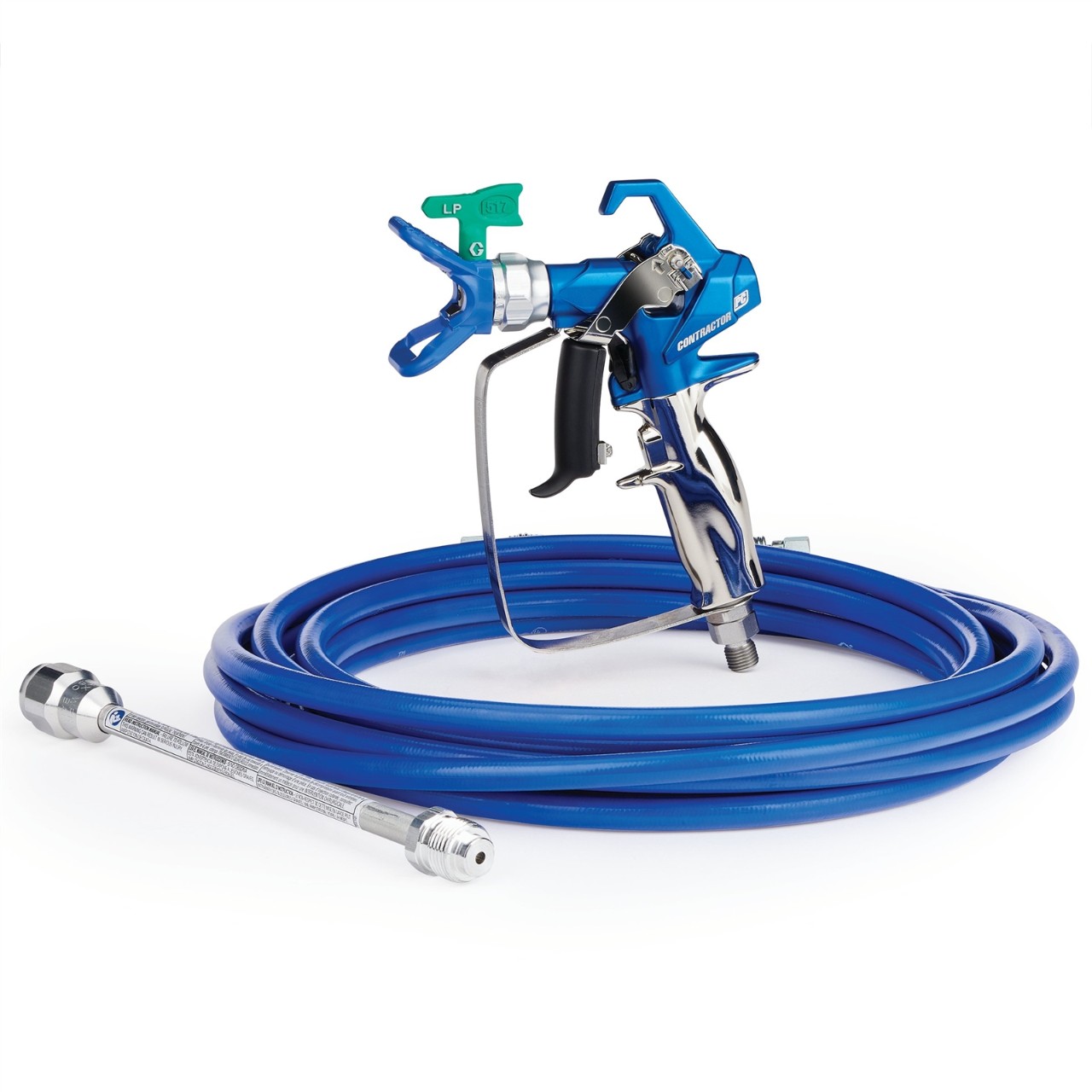 Contractor Pc Airless Spray Gun Rac X Lp 517 Bluemax Ii Airless Hose 3 16 In X 25 Ft 10 In Extension
