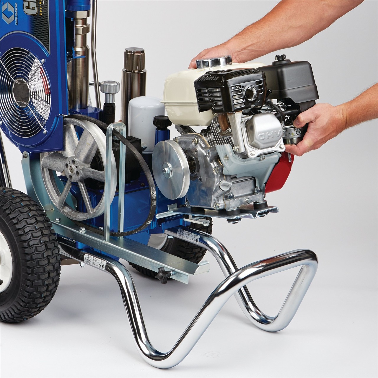 Gh 230 Convertible Procontractor Series Gas Hydraulic Airless Sprayer With Electric Motor Kit
