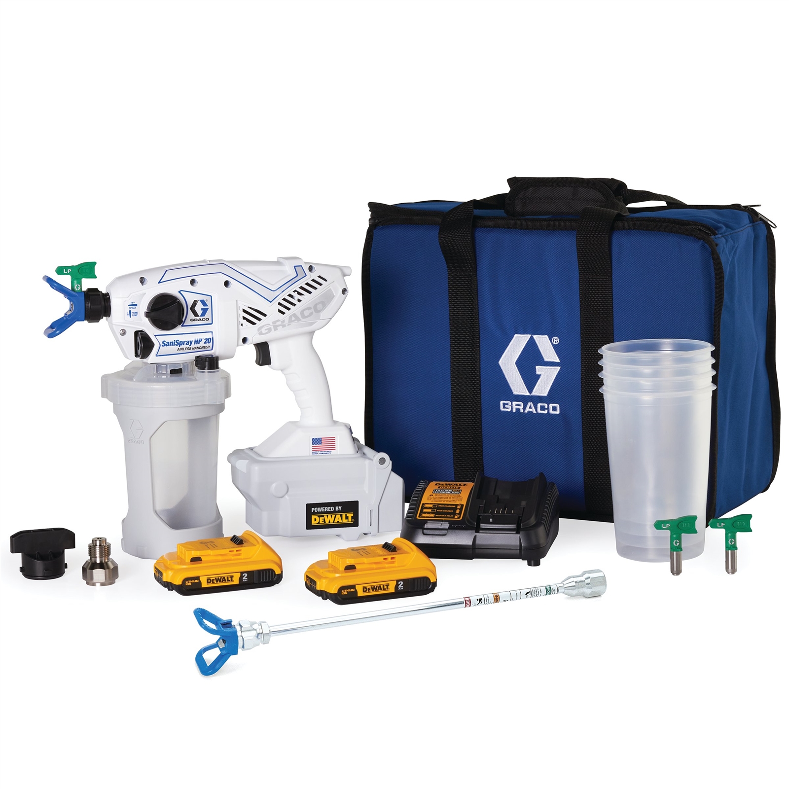 Graco SaniSpray HP 20 Cordless Handheld Airless Disinfectant Sprayer 25R791 Jendco Safety Supply