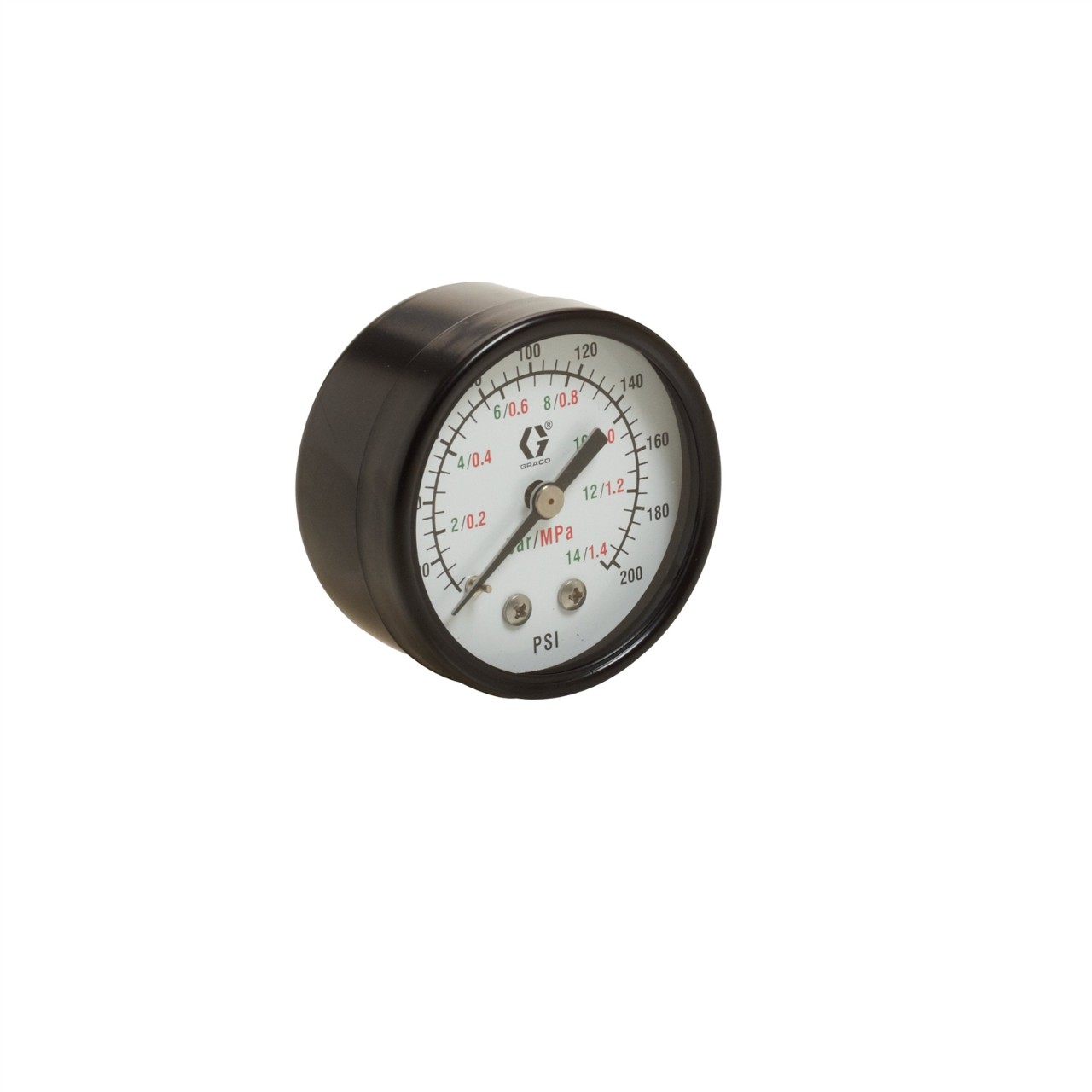 Low Pressure Air Gauge, back mount, 0-200 psi (0-14 bar) pressure ...