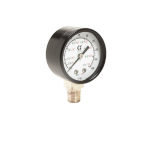 Manómetro de baja presión, montaje inferior, rango de presión de 0-14 bar (0-200 psi)