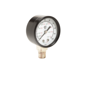 Niederdruck-Manometer, Bodenbefestigung, Druckbereich: 0 bis 200 psi (0 bis 14 bar)