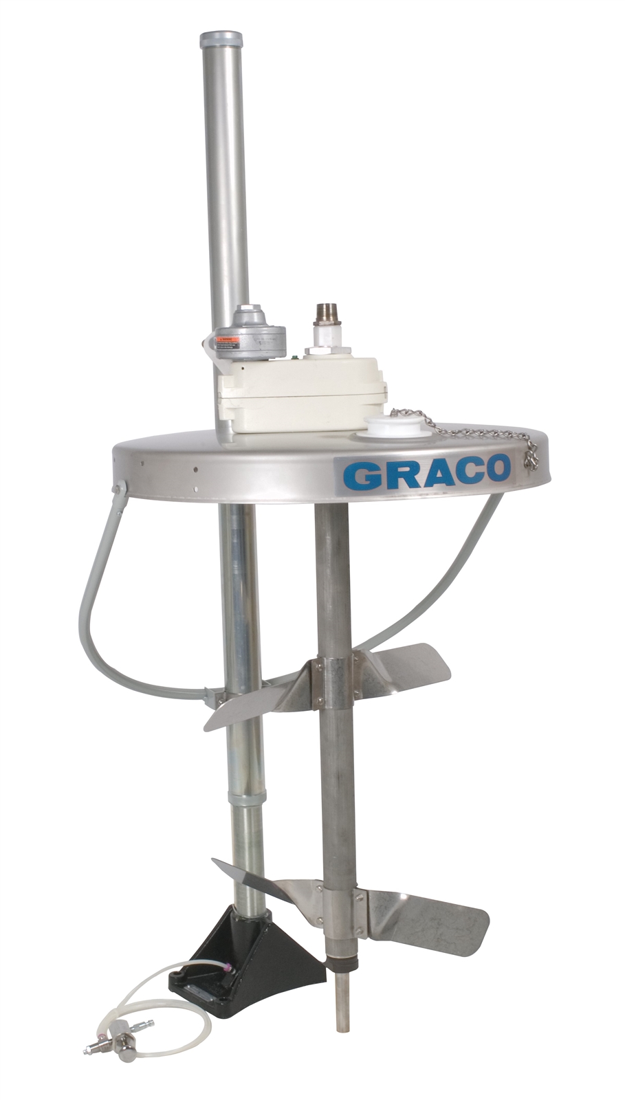 Graco 55 Gallon Pneumatic Lift Drum Cover & Agitator Package Paint Mixer 