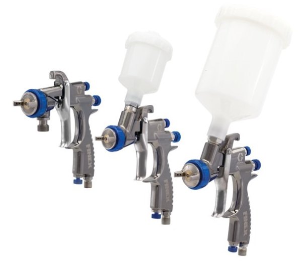 Finex siphon and gravity feed spray guns