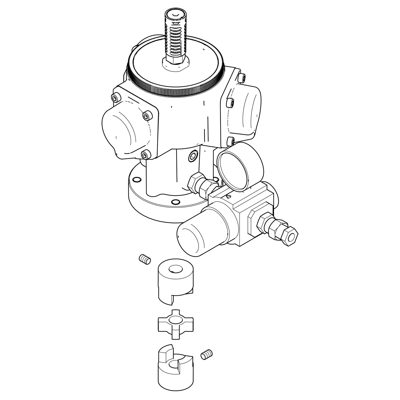 Kit de conversion pour moteur pneumatique à piston radial pour réservoirs  sous pression