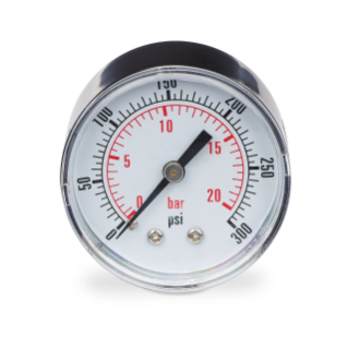 GAUGE, 300PSI/21BAR, CRY, CB, 1/4