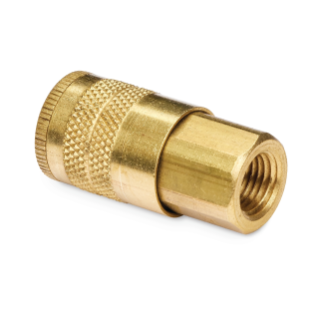 Mating Coupler/Coupling for grease fill stud on Trabon™ Reservoirs, 1/4 in. NPT female, with Check