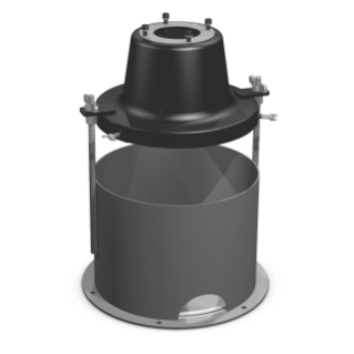 35 lb. (16 kg.) Pail Cover - Cylinder, Tie-Rods, Base to Convert 60 lb. (27 kg.) Length to 35 lb. (16 kg.) Bucket