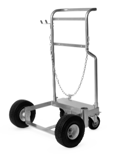 LD Series 50:1 Grease Pump Drum Cart with Pneumatic Wheels for 120 lb. Drums, Includes Chain for Securing Drum to Cart