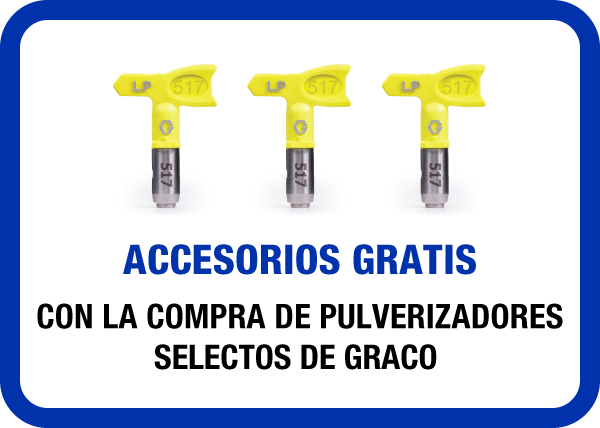 Accesorios gratis con la compra de un pulverizador