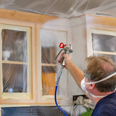 Painting Cabinets with a Graco Airless Sprayer